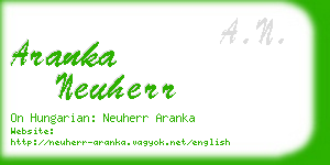 aranka neuherr business card